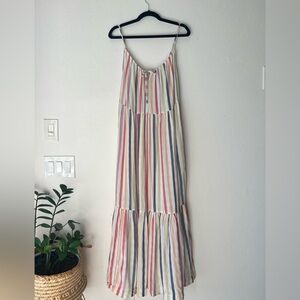 Old Navy Multicolor Striped Maxi Dress